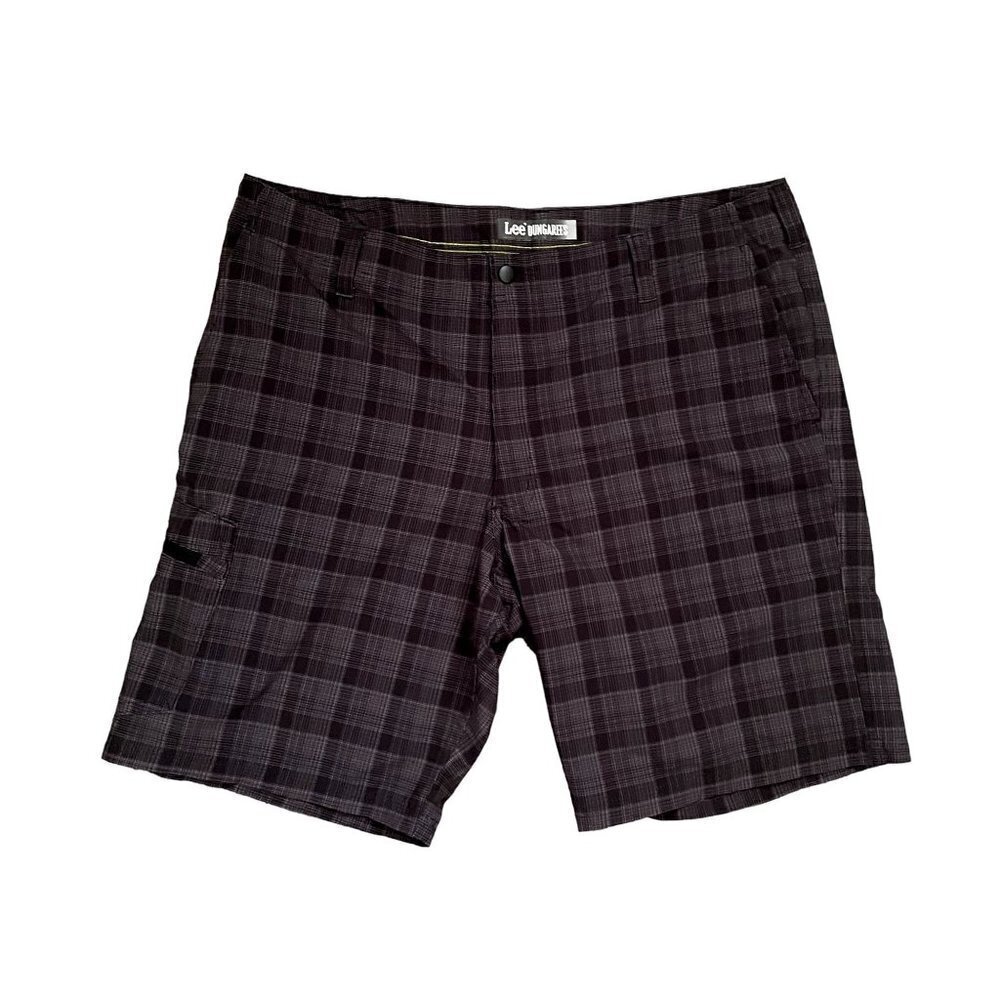 Lee Dungarees gray and black checkered lightweight shorts classic pants